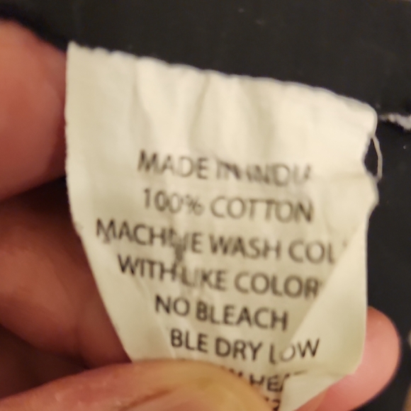 Ring of Fire Grunge Indie Sleeze Black Shirt w White Stitching Embroided Cross - Picture 8 of 8